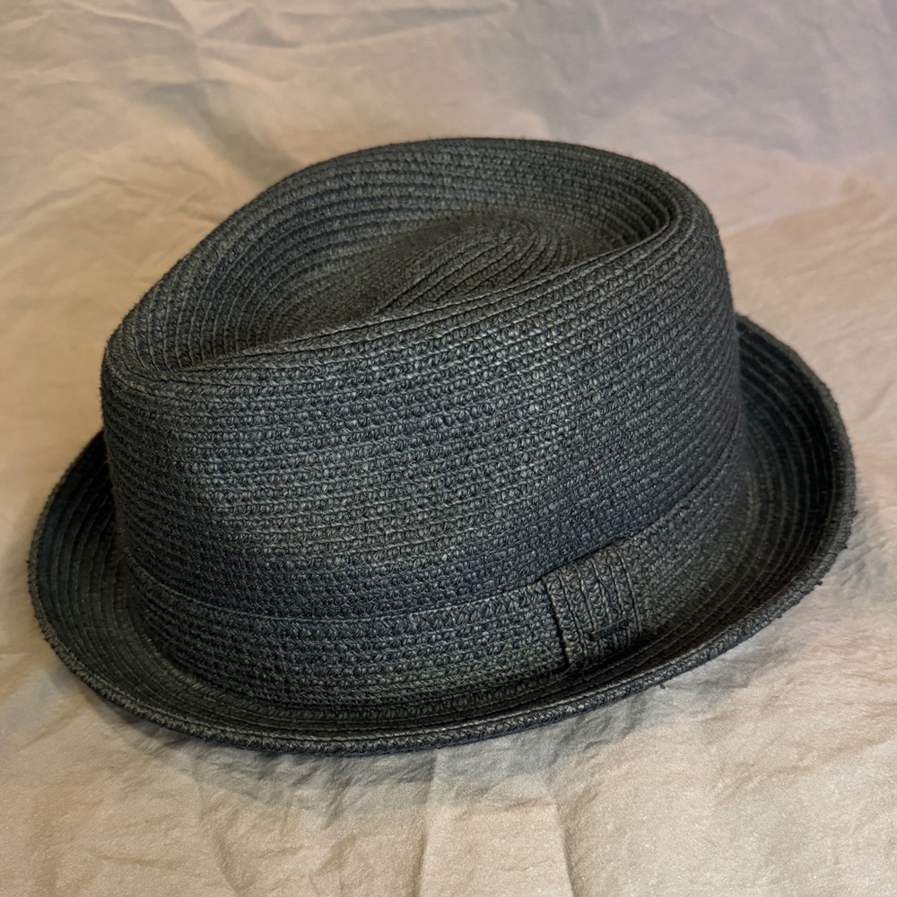 Bailey 1922 Billy black straw trilby, size L